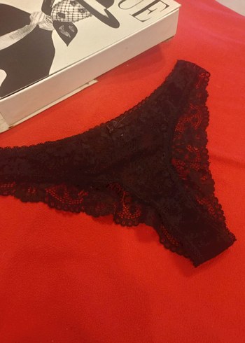 siyah Dantelli kadın silip - Görsel 5