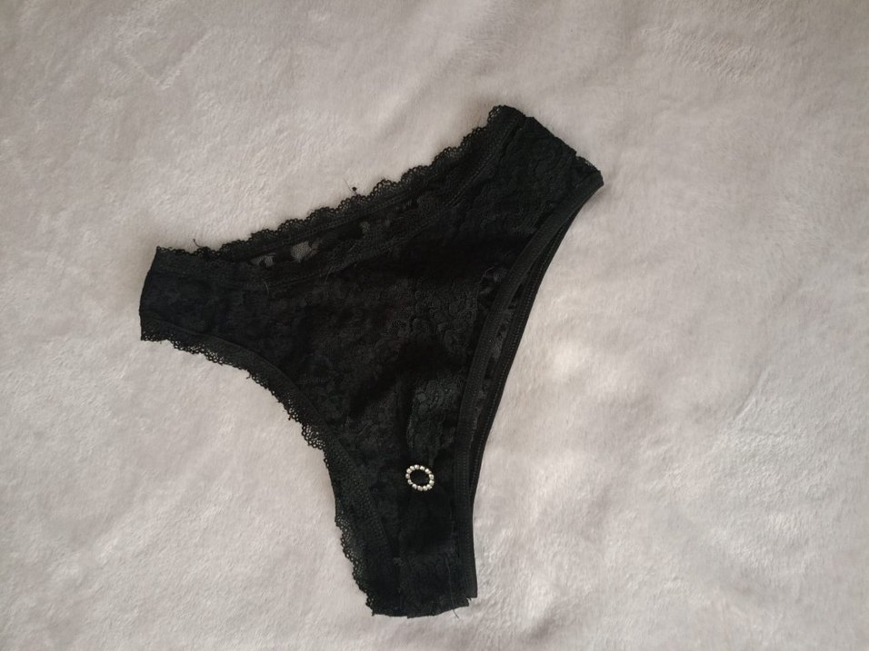 Siyah dantelli kadın silip - Görsel 4