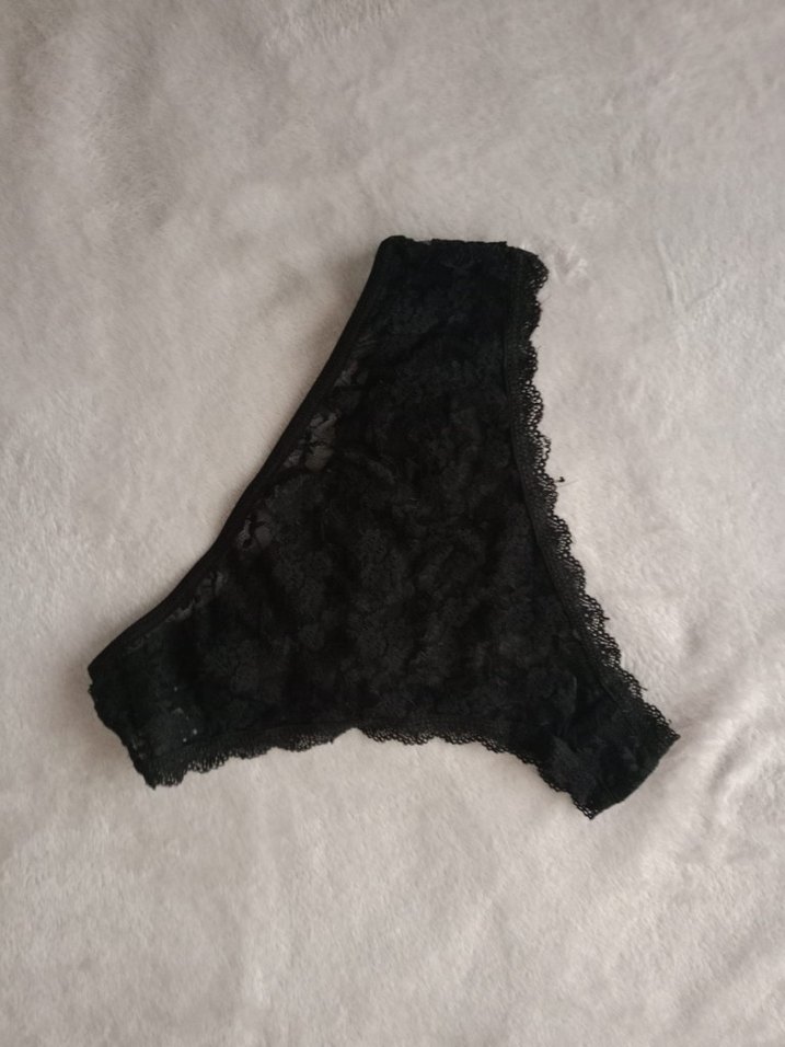 Siyah dantelli kadın silip - Görsel 5