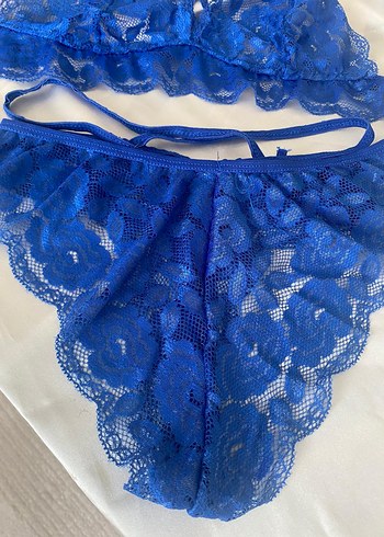 Mavi Dantel Mini Bohem Sütyen - Görsel 5