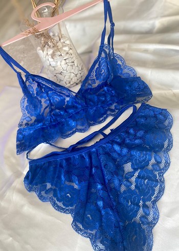 Mavi Dantel Mini Bohem Sütyen - Görsel 6