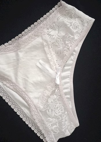 beyaz dantel detaylı kadın silip - Görsel 6