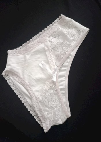 beyaz dantel detaylı kadın silip - Görsel 4