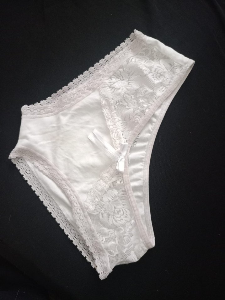 beyaz dantel detaylı kadın silip - Görsel 4