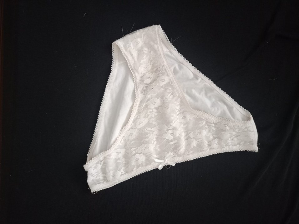 beyaz dantel detaylı kadın silip - Görsel 3