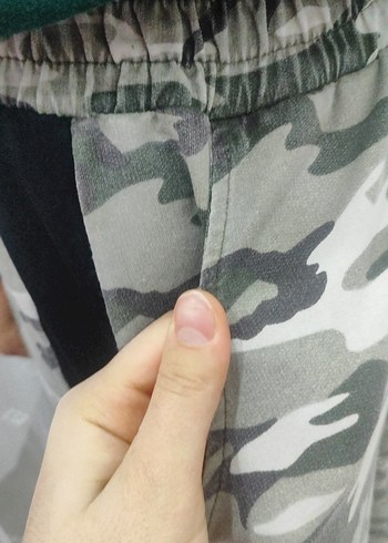 Gri Kamuflaj Desenli Bol Kesim erkek pijama - Görsel 2