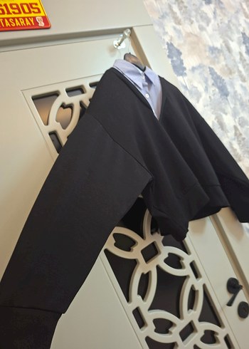 Düğmeli Siyah Midi Kadın Gömlek - Görsel 2