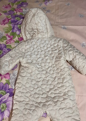 Beyaz Kürklü Bebek Kız Kar Tulumu - Görsel 2