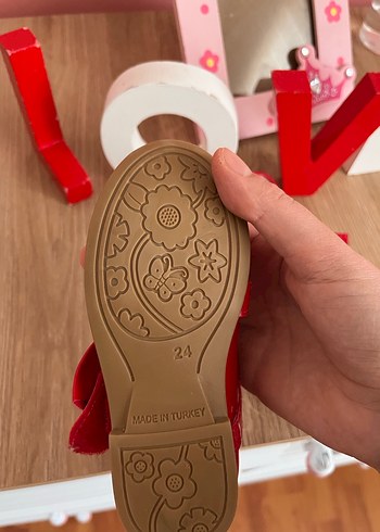 Kız Çocuk Kırmızı Fiyonk Detaylı Babet - Görsel 3