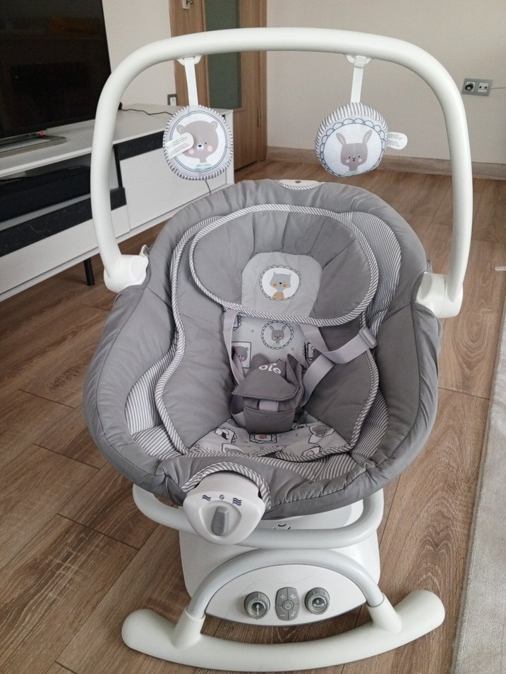 Gri Bebek Beşiği ve Sallanan Koltuk - Görsel 2
