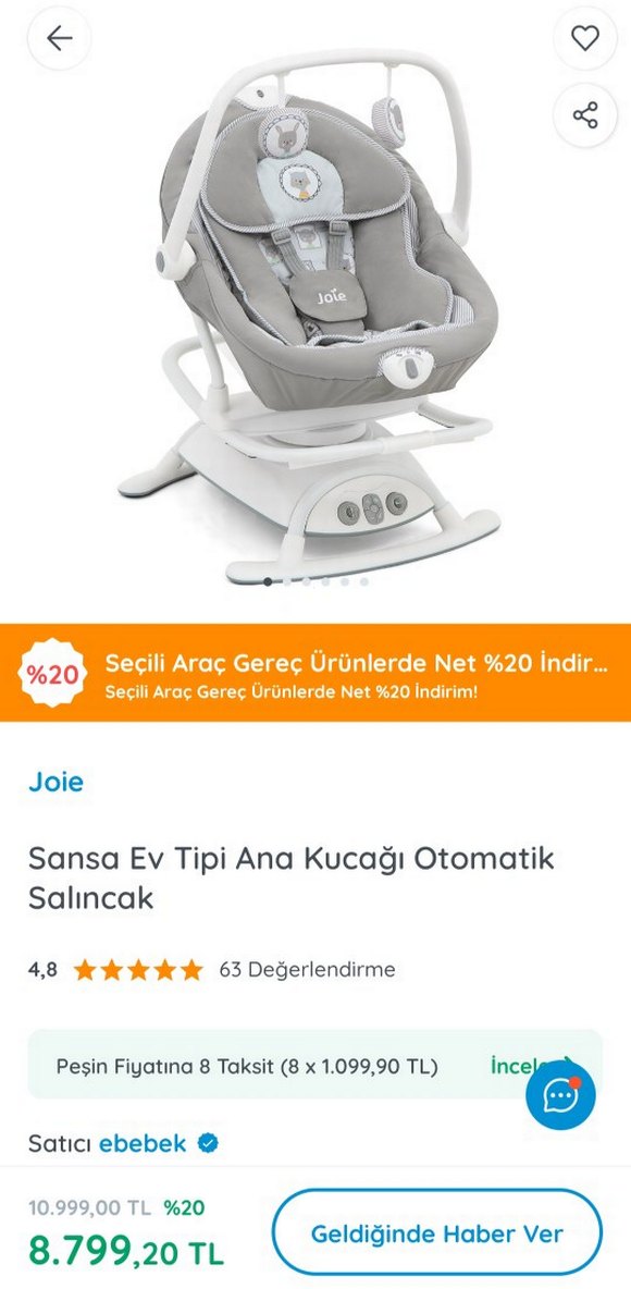 Gri Bebek Beşiği ve Sallanan Koltuk - Görsel 5