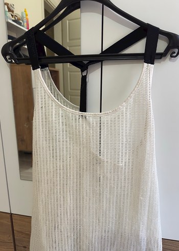 Beyaz İp Askılı Halter Yaka Kadın bikini üstü - Görsel 2