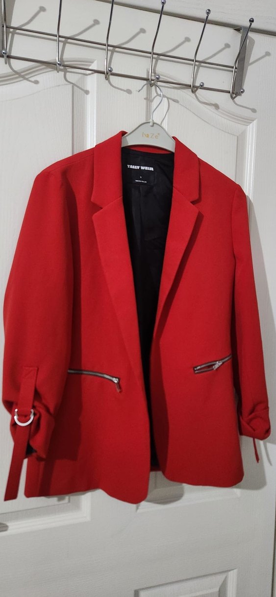 Kırmızı blazer ceket - Görsel 2