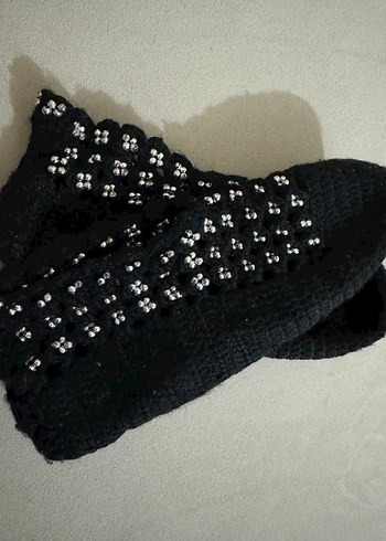 Siyah boncuklu Kadın patik - Görsel 4