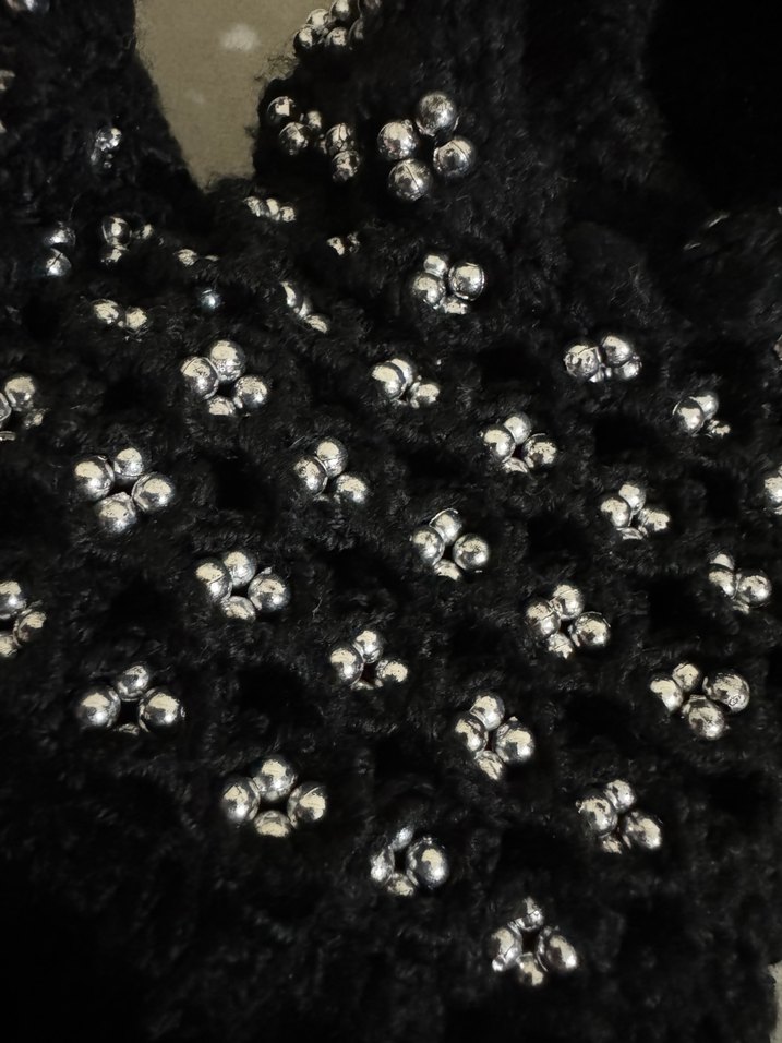 Siyah boncuklu Kadın patik - Görsel 2