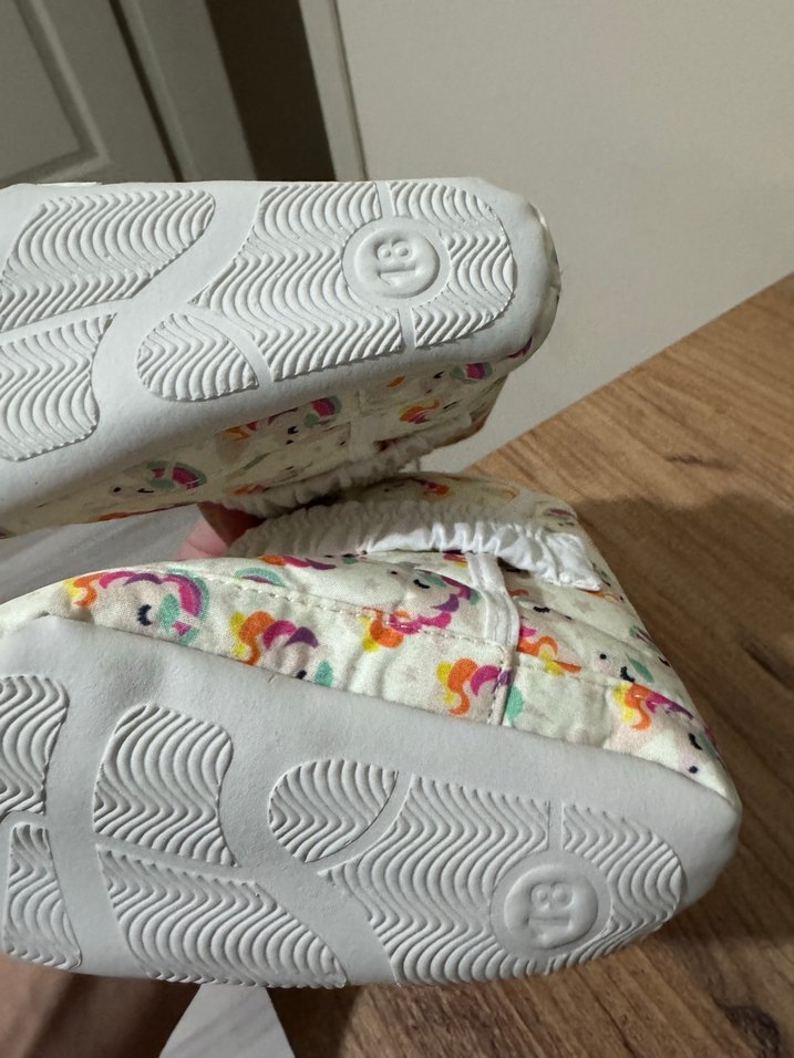 Kız Çocuk Renkli Unicorn Desenli Sıcak Panduf - Görsel 4