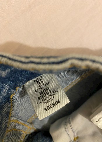 Kadın Mavi  Mini Denim Şort - Görsel 3