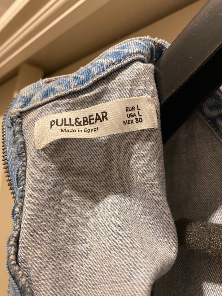 Kadın Mavi Kot Kemerli Midi Elbise - Görsel 4