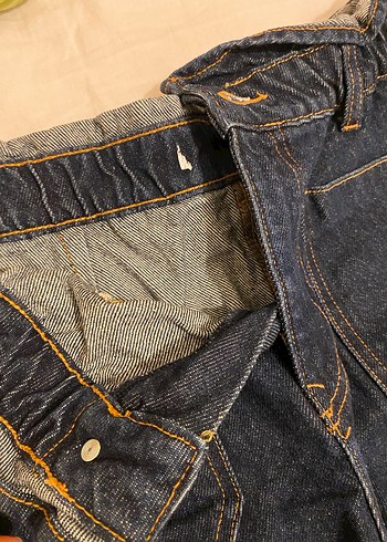 Kadın Koyu Mavi Bol Kesim Kot Şort - Görsel 2