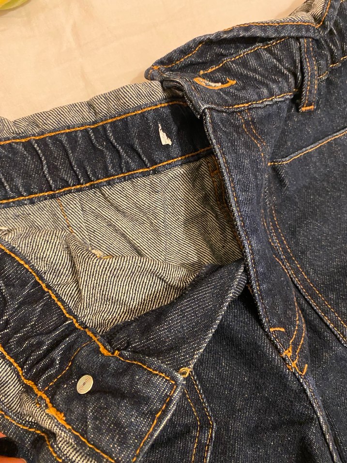 Kadın Koyu Mavi Bol Kesim Kot Şort - Görsel 2