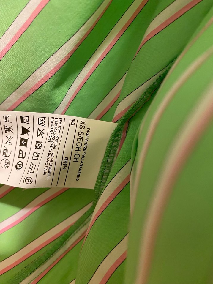 Yeşil Çizgili Uzun Kollu Kadın Gömlek - Görsel 4