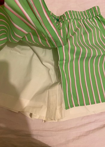 Çizgili şort etek - Görsel 3