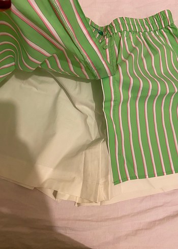 Çizgili şort etek - Görsel 4