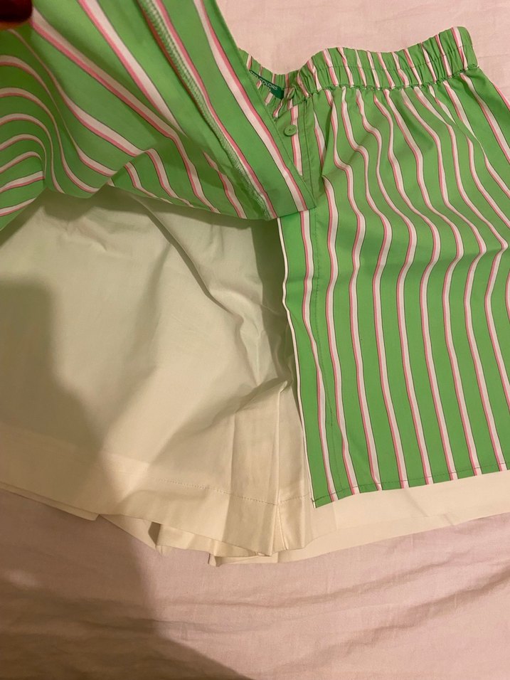 Çizgili şort etek - Görsel 3