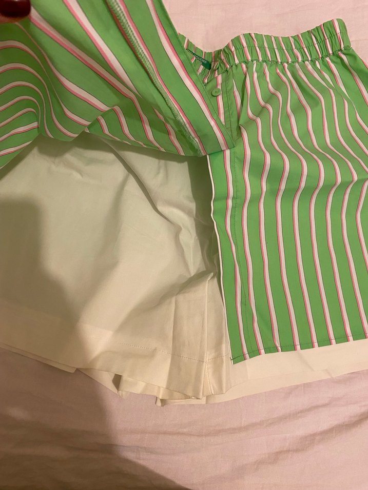 Çizgili şort etek - Görsel 4