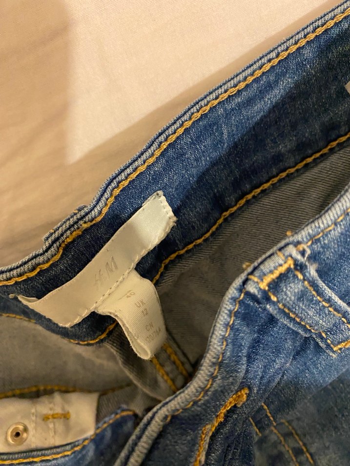 Gevşek Kesim Mavi Denim Midi Şort - Görsel 2