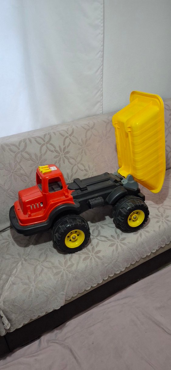 Renkli Sarı Oyuncak Damperli Kamyon - Görsel 2