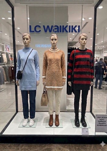 LC Waikiki 3 Adet Lc Waikiki Triko Tunikler Kombinleri