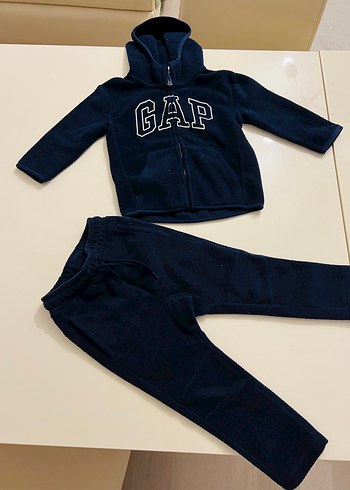 GAP Erkek Çocuk Lacivert Fermuarlı Polar Sweatshirt  Takımı - Görsel 3