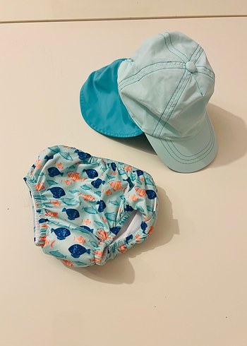 Turkuaz Erkek Çocuk Mayo ve Ense KorumalıŞağka - Görsel 4