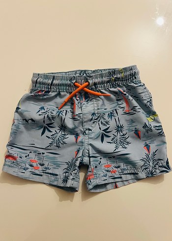 Carters Erkek Çocuk Turuncu Uzun Kollu Mayo Üstü ve Desenli Şort - Görsel 3