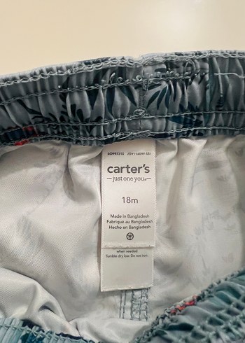 Carters Erkek Çocuk Turuncu Uzun Kollu Mayo Üstü ve Desenli Şort - Görsel 4