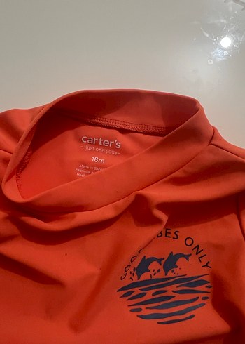 Carters Erkek Çocuk Turuncu Uzun Kollu Mayo Üstü ve Desenli Şort - Görsel 5