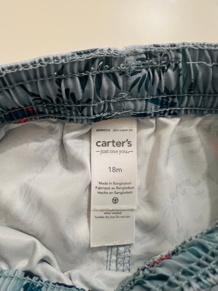 Carters Erkek Çocuk Turuncu Uzun Kollu Mayo Üstü ve Desenli Şort - Görsel 4