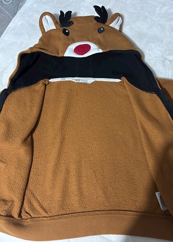 H&M 2-4 yaş uyumlu kapşonlu hırka - Görsel 4