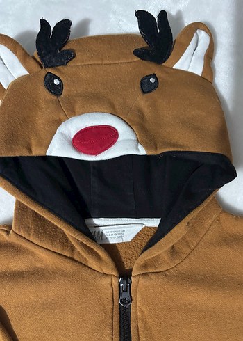 H&M 2-4 yaş uyumlu kapşonlu hırka - Görsel 2