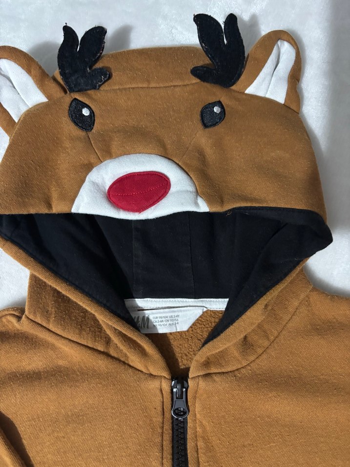 H&M 2-4 yaş uyumlu kapşonlu hırka - Görsel 2