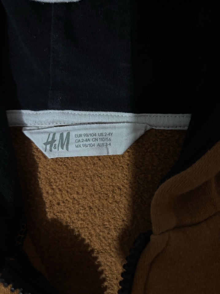 H&M 2-4 yaş uyumlu kapşonlu hırka - Görsel 3