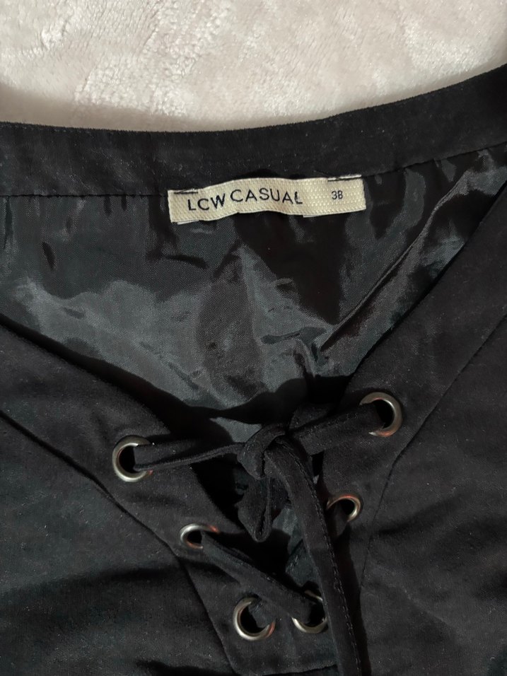 Siyah Süet Midi lcw 38 beden elbise - Görsel 2