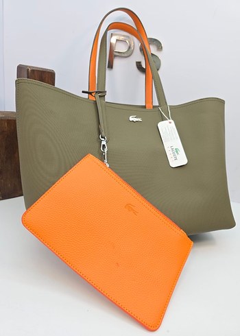 Lacoste Fermuarlı Deri Çanta - Görsel 9