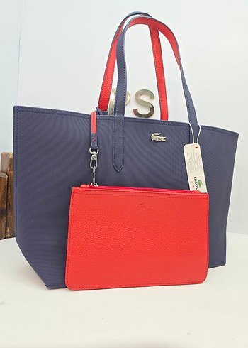 Lacoste Fermuarlı Deri Çanta - Görsel 8