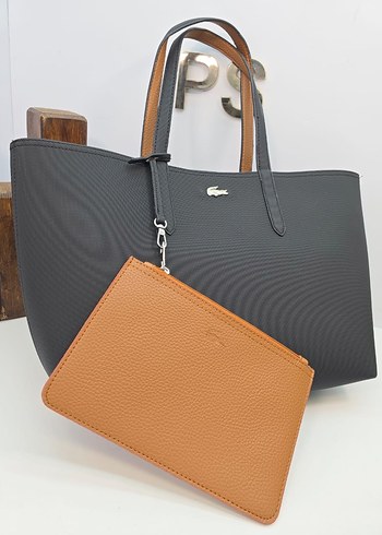 Lacoste Fermuarlı Deri Çanta - Görsel 5