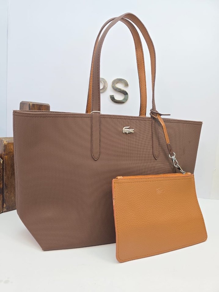 Lacoste Fermuarlı Deri Çanta - Görsel 3