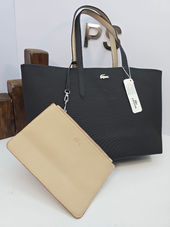 Lacoste Fermuarlı Deri Çanta - Görsel 4