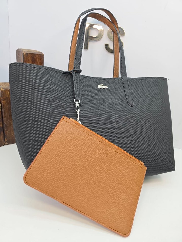 Lacoste Fermuarlı Deri Çanta - Görsel 5