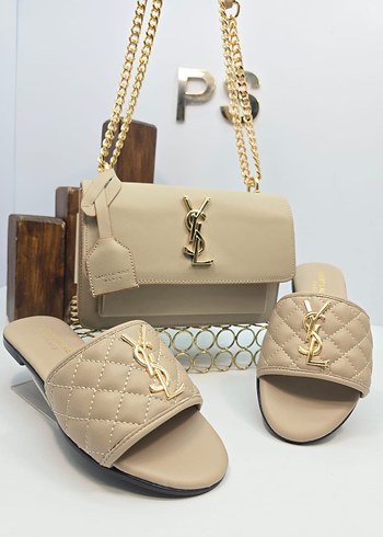 Desenli Zincir Detaylı Deri Çanta - Görsel 4